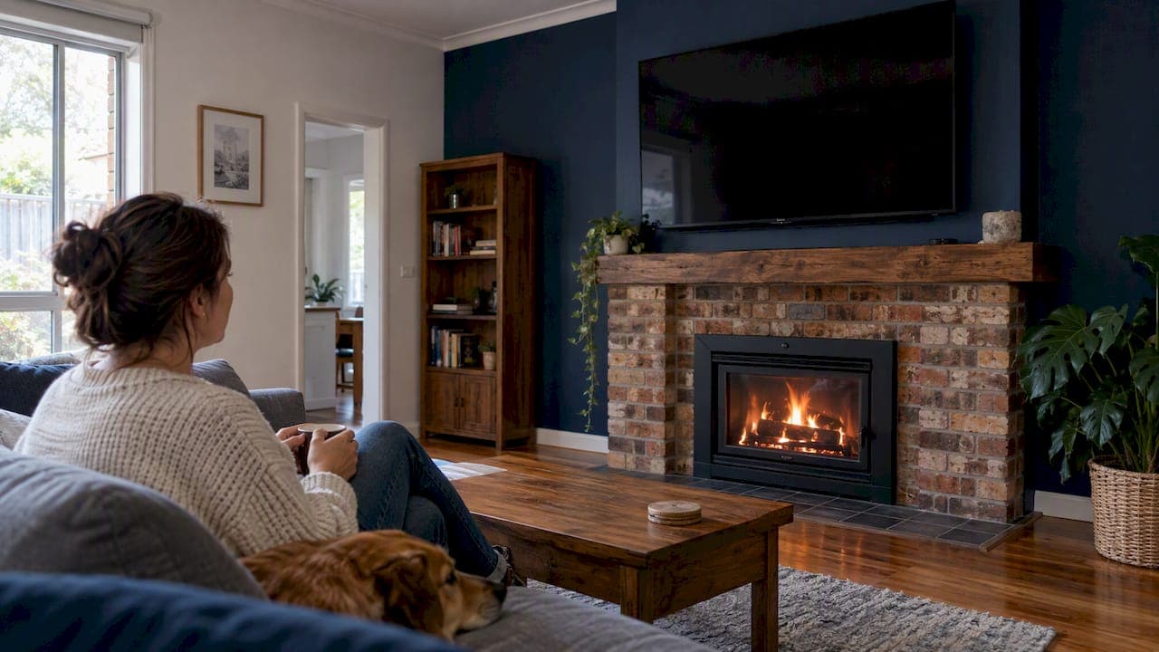 TV Over a Fireplace in Australia: 200 mm Is Only a Starting Point